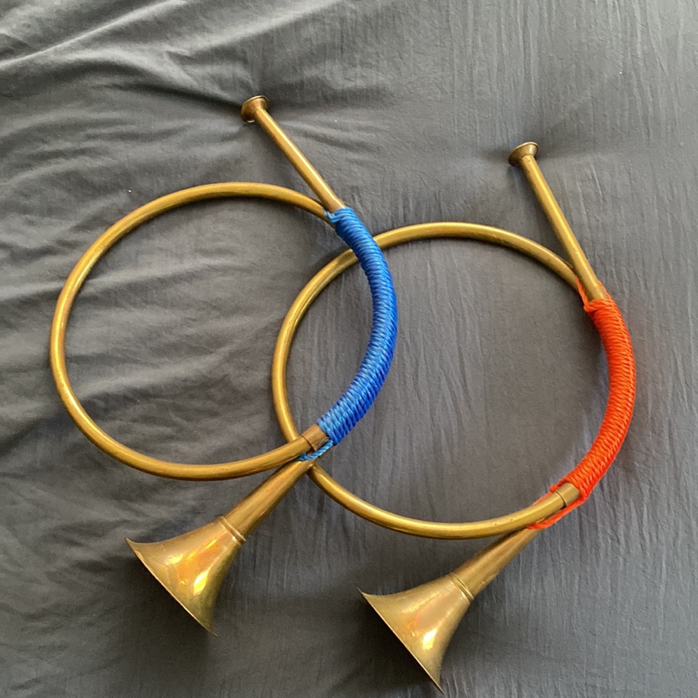 Antique Brass French Hunting Horn